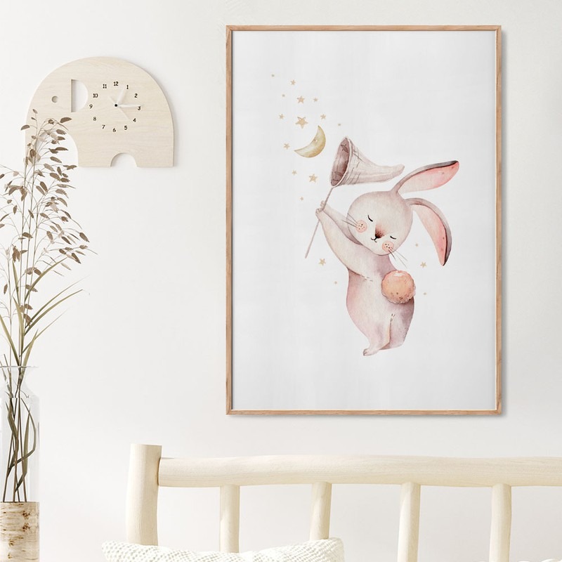Πόστερ CUTE RABBIT WITH STARS