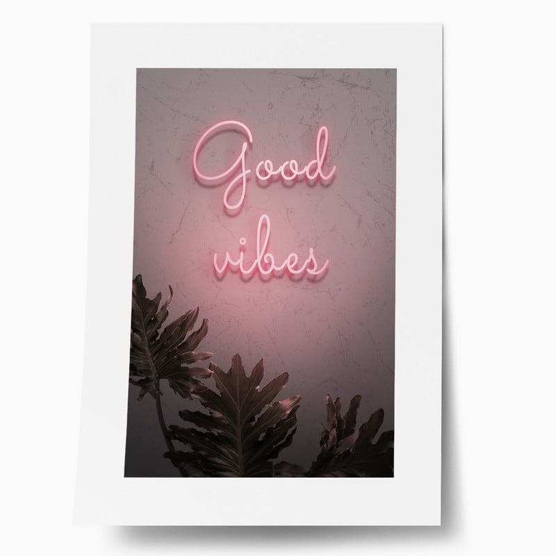 Πόστερ GOOD VIBES NEON