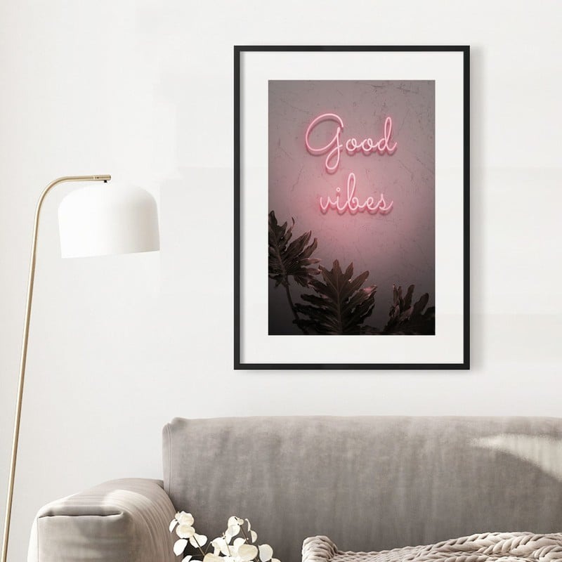 Πόστερ GOOD VIBES NEON