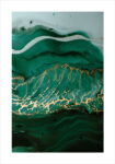 Πόστερ GREEN ACRYLIC WAVES