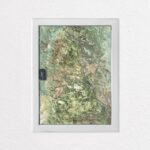 Aυτοκόλλητο ηλεκτρολογικού πίνακα GREEN ABSTRACT PALETTE KNIFE