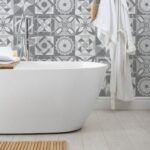 Αυτοκόλλητα Πλακάκια GREY GEOMETRIC CLASSIC SET 8 τμχ