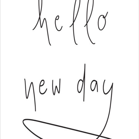 Πόστερ HELLO NEW DAY - Φρασεις - Κείμενο Sticky 2