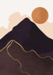 Πόστερ MINIMAL HILLS AND SUN
