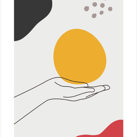Πόστερ MINIMAL LINE ART HANDS - Abstract - Αφηρημένα Sticky 2