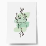 Πόστερ MINIMALISTIC WOMEN FACES WITH FLOWERS 2