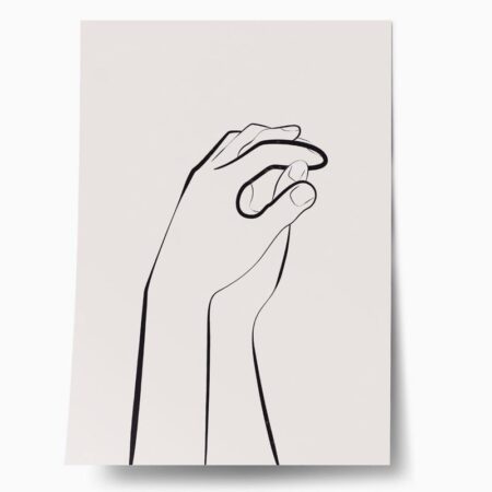 Πόστερ MINIMALIST HANDS LINE ART - Lineart Sticky 1