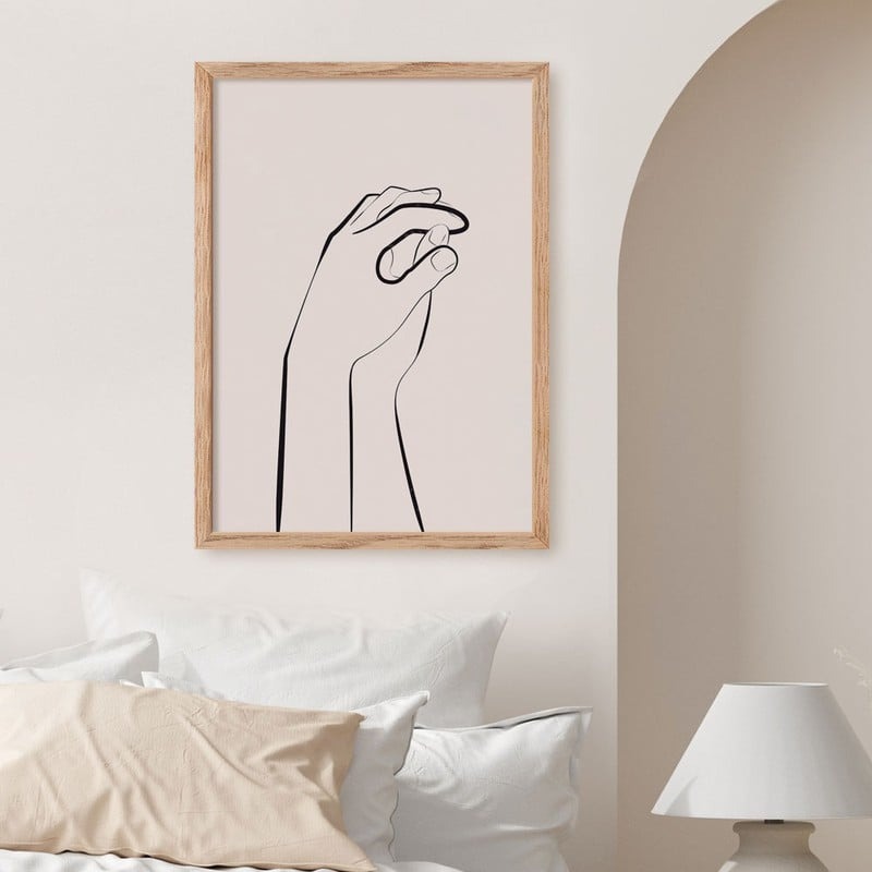 Πόστερ MINIMALIST HANDS LINE ART