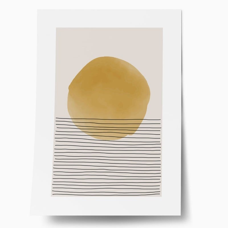 Διπτυχο ποστερ DARK YELLOW ABSTRACT