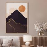 Πόστερ MINIMAL HILLS AND SUN