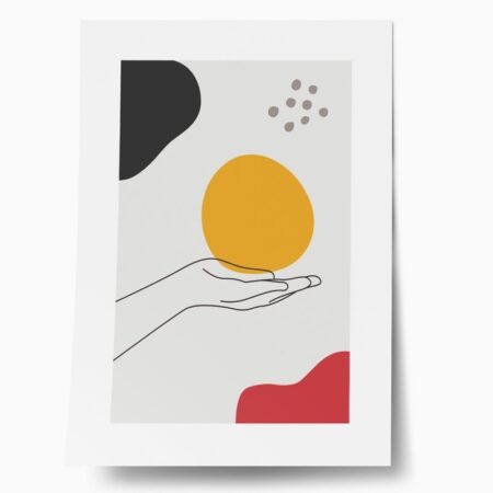 Πόστερ MINIMAL LINE ART HANDS - Abstract - Αφηρημένα Sticky 1