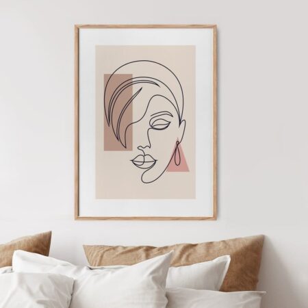 Πόστερ MINIMAL WOMAN FACE - Lineart