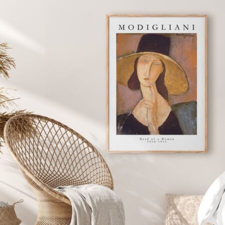 Πόστερ MODIGLIANI - HEAD OF A WOMAN - Διασημοι Ζωγραφοι