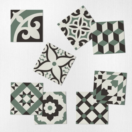 Αυτοκόλλητα Πλακάκια OLIVE CLASSIC SET 8 τμχ - Αυτοκόλλητα Πλακακια Sticky 1