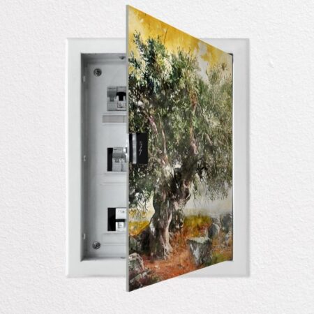 Aυτοκόλλητο ηλεκτρολογικού πίνακα OLIVE TREE PAINTING - Αυτοκολλητα για ηλεκτρολογικούς πίνακες Sticky 1