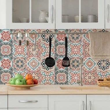 Αυτοκόλλητα Πλακάκια ORANGE AND MINT CLASSIC SET 8 τμχ - Αυτοκόλλητα Πλακακια