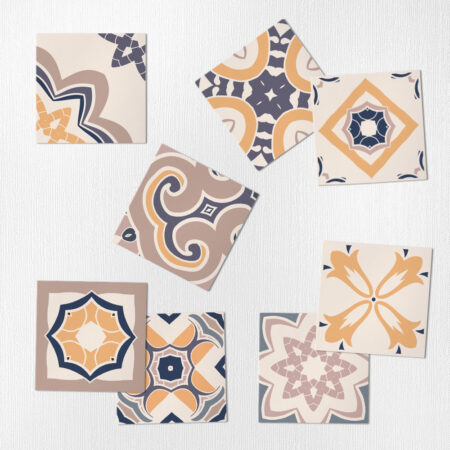 Αυτοκόλλητα Πλακάκια PASTEL VINTAGE SET 8 τμχ - Αυτοκόλλητα Πλακακια Sticky 1