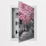 Aυτοκόλλητο ηλεκτρολογικού πίνακα PINK BLOSSOM PARK