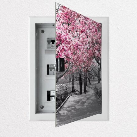 Aυτοκόλλητο ηλεκτρολογικού πίνακα PINK BLOSSOM PARK - Αυτοκολλητα για ηλεκτρολογικούς πίνακες Sticky 1
