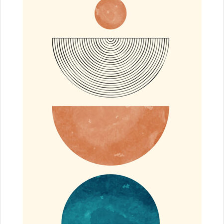 Πόστερ SEMICIRCLES - Abstract - Αφηρημένα Sticky 2