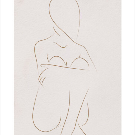 Πόστερ SIMPLE WOMAN LINE ART - Lineart Sticky 2