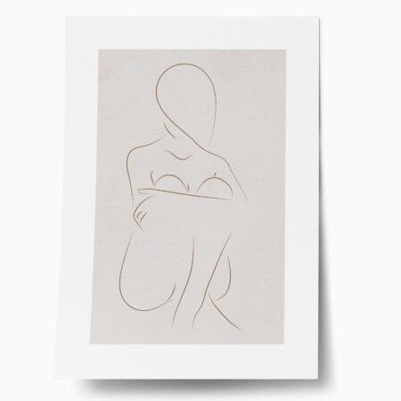 Πόστερ SIMPLE WOMAN LINE ART - Lineart Sticky 1