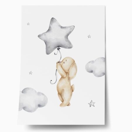 Πόστερ STAR BALLOON BUNNY - Παιδικά Sticky 1