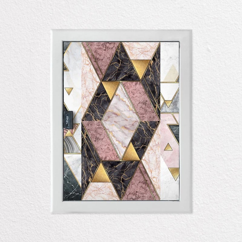 Aυτοκόλλητο ηλεκτρολογικού πίνακα TRIANGLES ON STONE