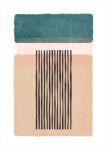 Πόστερ TURQUOISE AND PINK ABSTRACT