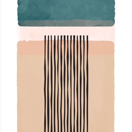 Πόστερ TURQUOISE AND PINK ABSTRACT - Abstract - Αφηρημένα Sticky 2