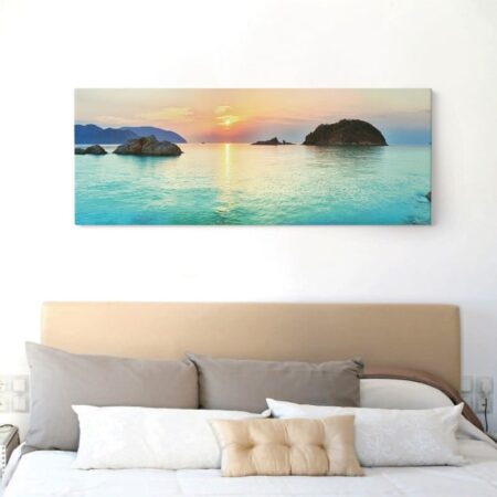 Πίνακας Πανοραμικός TURQUOISE SUNSET - Νησια