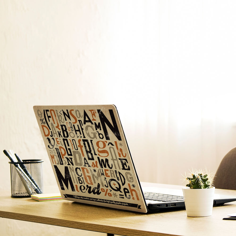 Αυτοκόλλητο Laptop TYPOGRAPHY