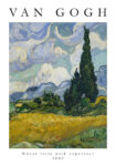 Πόστερ VAN GOGH - WHEAT FIELD WITH CYPRESS TREES