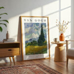Πόστερ VAN GOGH - WHEAT FIELD WITH CYPRESS TREES