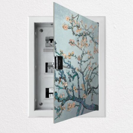 Aυτοκόλλητο ηλεκτρολογικού πίνακα VAN GOGH - ALMOND BLOSSOM PASTEL BLUE - Αυτοκολλητα για ηλεκτρολογικούς πίνακες Sticky 1