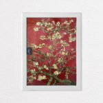 Aυτοκόλλητο ηλεκτρολογικού πίνακα VAN GOGH - ALMOND BLOSSOM RED