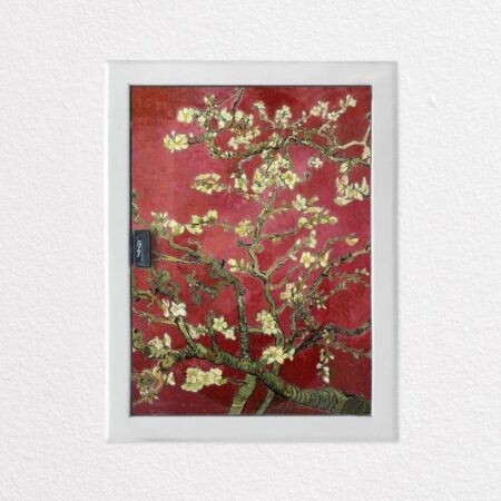 Aυτοκόλλητο ηλεκτρολογικού πίνακα VAN GOGH - ALMOND BLOSSOM RED