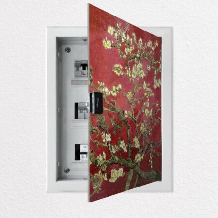 Aυτοκόλλητο ηλεκτρολογικού πίνακα VAN GOGH - ALMOND BLOSSOM RED - Αυτοκολλητα για ηλεκτρολογικούς πίνακες Sticky 1