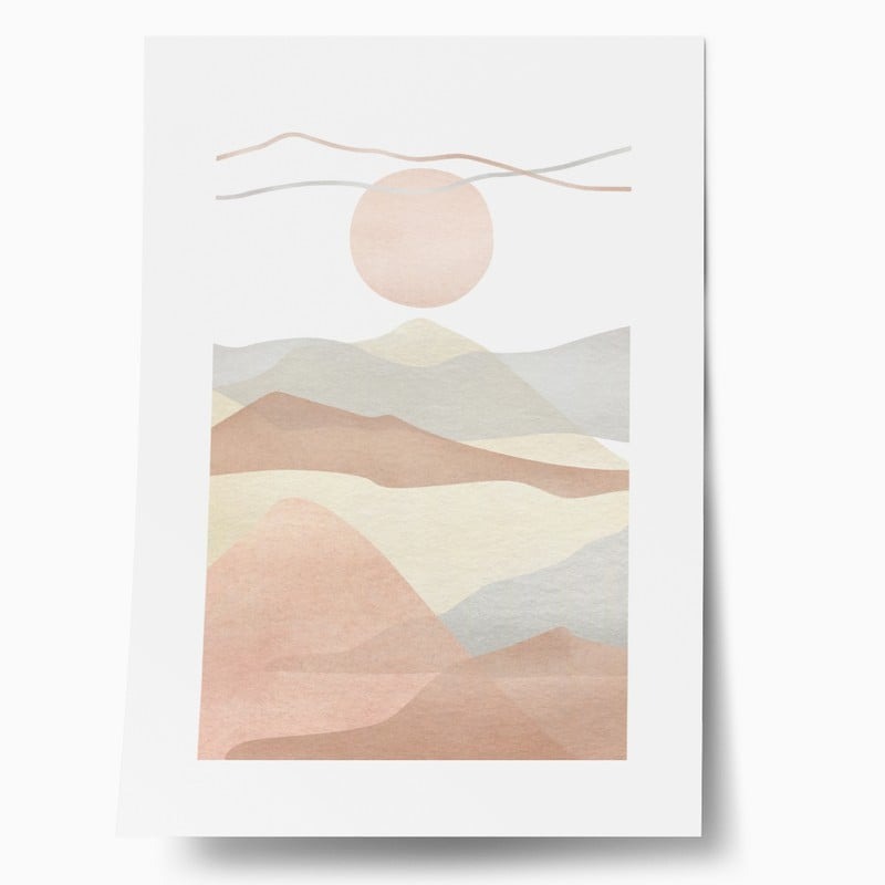 Πόστερ WATERCOLOR MINIMAL LANDSCAPE