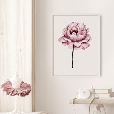 Πόστερ WATERCOLOR PEONY - Botanical - Λουλούδια