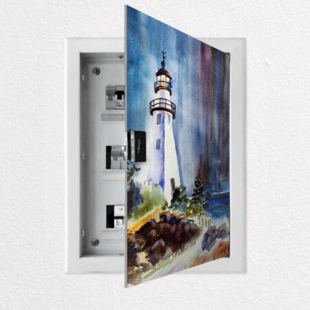 Aυτοκόλλητο ηλεκτρολογικο WATERCOLOUR LIGHTHOUSE - Αυτοκολλητα για ηλεκτρολογικούς πίνακες Sticky 1