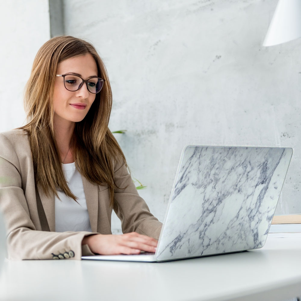 Αυτοκόλλητο Laptop WHITE MARBLE