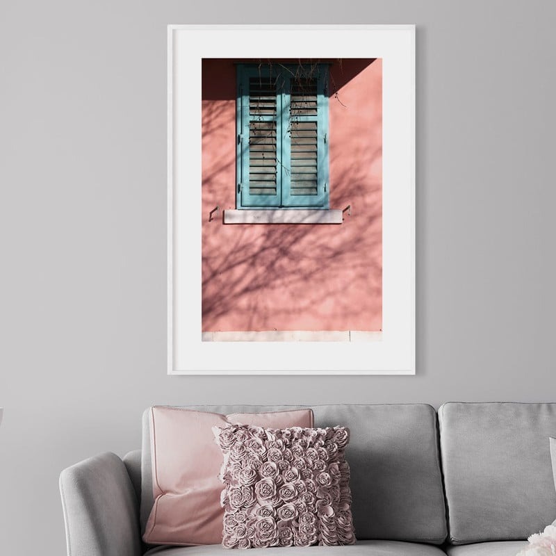 Πόστερ WINDOW ON PINK WALL