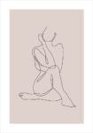 Πόστερ WOMAN BODY LINEART DRAWING