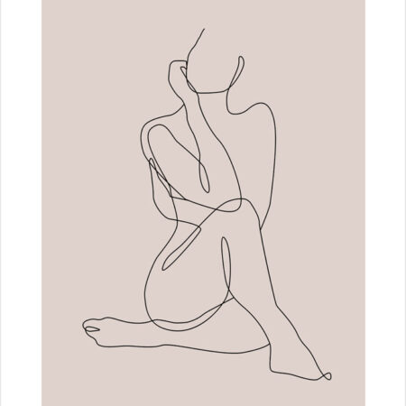 Πόστερ WOMAN BODY LINEART DRAWING - Lineart Sticky 2