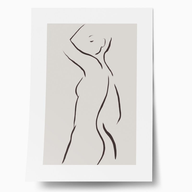Πόστερ WOMAN LINES MINIMALISM