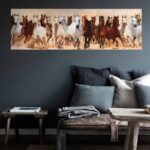 Πίνακας σε καμβά Πανοραμικός HORSES