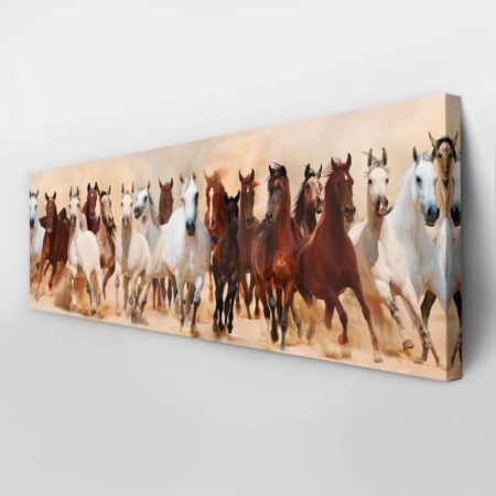Πίνακας σε καμβά Πανοραμικός HORSES - Αλογα Sticky 3