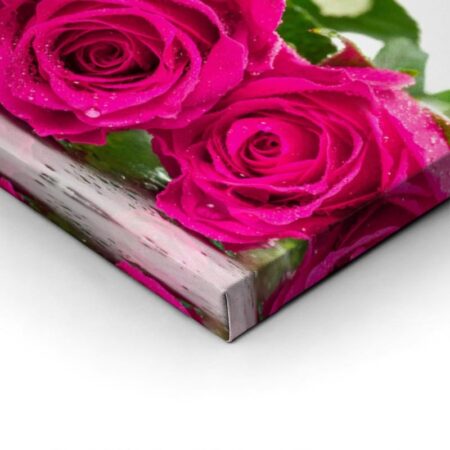 Πίνακας Πανοραμικός σε καμβά ROSES WITH DEW DROPS - Τριανταφυλλα Sticky 2