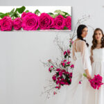 Πίνακας Πανοραμικός σε καμβά ROSES WITH DEW DROPS